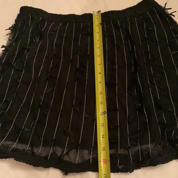 Authentic Y2K Funhouse NYC gothic pinstriped mini skirt tulle and ribbons XXL - Picture 5 of 8